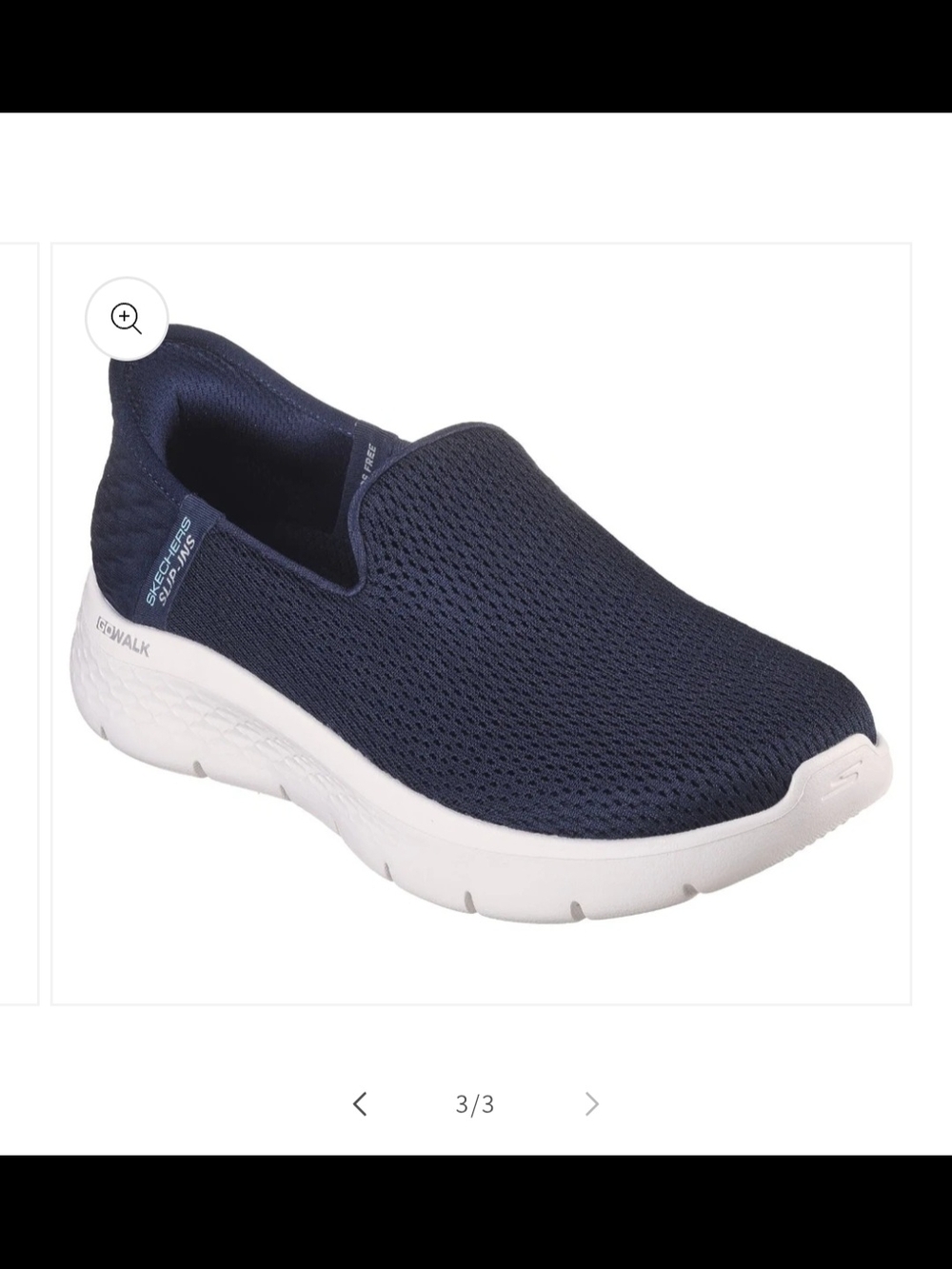 Skechers Navy Slip-On Go walk Flex with White Sole 7.5 New